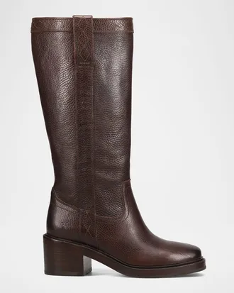 Frye Kate Leather Wide Calf Pull-On Boots