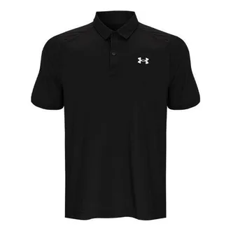 Under Armour Mens Under Armour Golf Sports Breathable Loose Short Sleeve polo Black 1365512-001