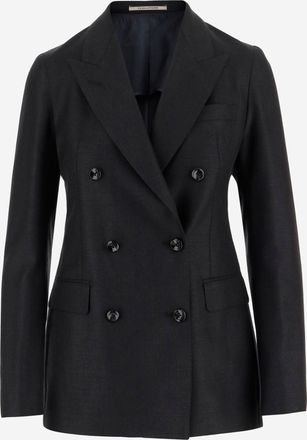 Tagliatore jasje van wol en zijdemix