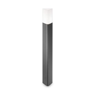 Netlighting Pulsar 1 Light Outdoor Bollard Anthracite IP44 E27 in Black