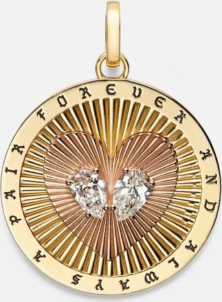 Foundrae Pendente True Love Forever A Pair in oro 18kt con diamanti
