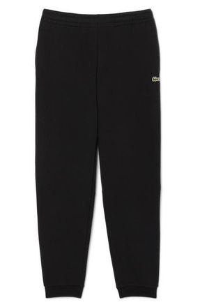 Lacoste Light Fleece Joggers in Black at Nordstrom, Size 5