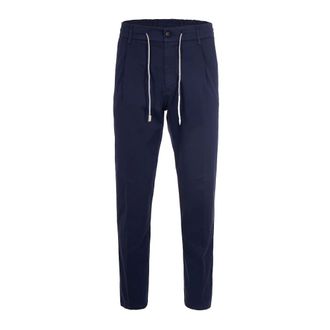 Eleventy Drawstring Chinos - male - Eleventy - Chinos - Blue - W34 - Trousers