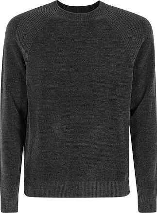 Roberto Ricci Design Forest Green Raglan Velvet Chenille Pullover Sweater