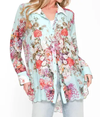 Aratta The Thought Of You Shirt In Teal