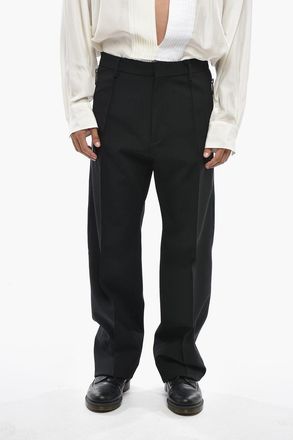 Dsquared2 Pantaloni in Lana Vergine Stretch con Zip Laterale Dsquared2