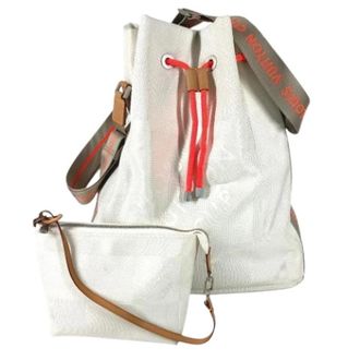 Louis Vuitton Pre-owned Bucket Bags, female, White, Size: ONE SIZE Pre-owned Damier Geant Bucket Bag