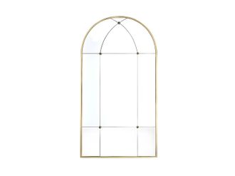 Vente-Unique Espejo de ventana de metal - An. 80 x Alt. 150 cm - Oro antiguo - PALMYRE