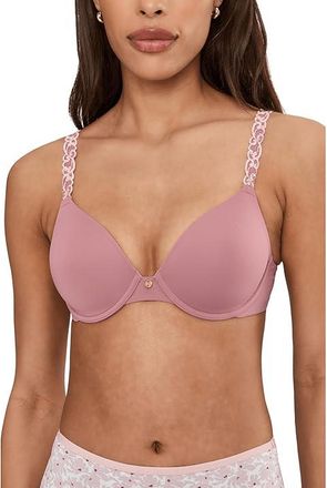 Natori Pure Luxe Contour Underwire 732080 Womens Bra Nostalgia Rose/Peach Whip : 34DDD, Lace/Nylon/Polyester