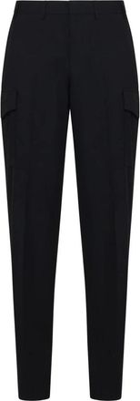 Lardini Recht gesneden broek van wol en mohair - Heren - Straight fit broeken - Zwart - S - Wol - Broeken