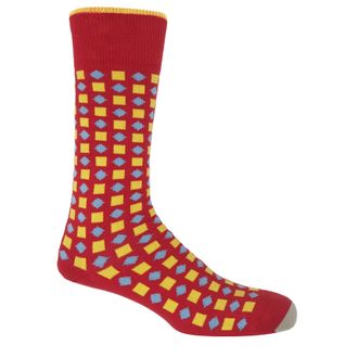 Peper Harow Diamonds Mens Socks - Red