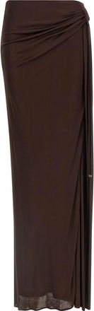 Elisabetta Franchi Shiny Viscose Skirt