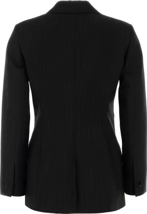 Gucci Womens Striped Wool Blazer Black Wooldomestic Buffalo Blazers