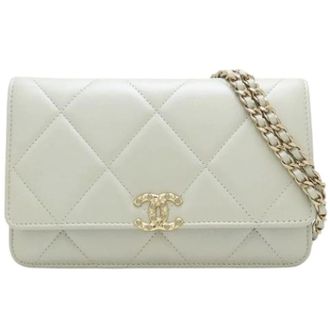 Chanel Pre-owned Vintage Shoulder Bag - Dames - Pre-owned - Wit - Maat: ONE Size Leer