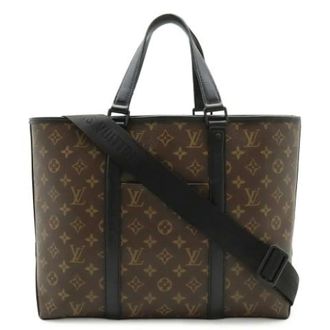 Louis Vuitton Pre-owned Monogram Macassar Tote Bag - Heren - Pre-owned - Bruin - Maat: ONE Size Leer