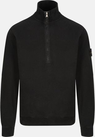 Stone Island QUARTER ZIP 6100068 SWEATSHIRT Size: XXL, colour: BLACK