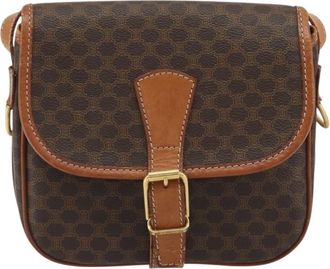 Celine Vintage Macadam Canvas Brown Canvas Backpack Bag (Pre-Owned)