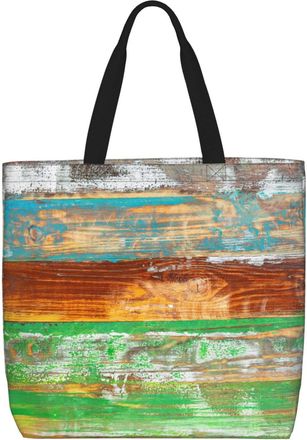 Generic Women Handbag Rustic Farmhouse Combination Travel Tote Bag Retro Casual Shoulder Bags, For Christmas, Birthday, Swim, Gym, Graduation