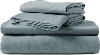 Pact Organic Favorite Tee Jersey Sheet Set in Smoke Heather at Nordstrom, Size Twin X-Long
