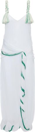 J.W.Anderson tassel-strap twisted dress - women - Viscose - 10 - White