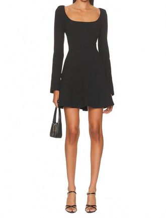 A.L.C. Heidi Combo Fit And Flare Mini Dress In Black