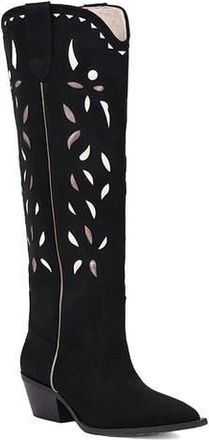 Shushop Zooey Western Boot in Black Suede at Nordstrom Rack, Size 6