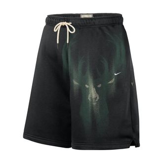 Nike Mens Milwaukee Bucks Standard Issue Fleece Basketball Shorts in Black | IQ1509-010