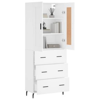 Berkfield Home Highboard White 69.5x34x180 cm Engineered Wood