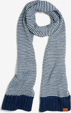 Cole Haan Womens Arrow Striped Scarf - Blue