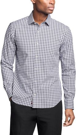 Tommy Hilfiger 24N2173 Dress Shirt Mens Indigo Blue Stretch MAC62