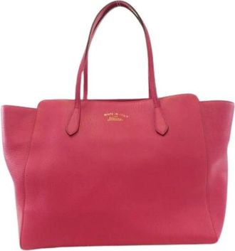 Gucci Pre-owned Leren Tote Bag - Dames - Vintage Shopper - Roze - ONE Size - Leer - Vintage