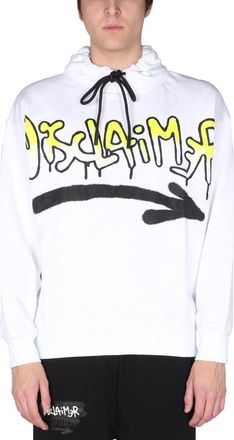 Disclaimer Sweatshirt With Logo Print-Uomo