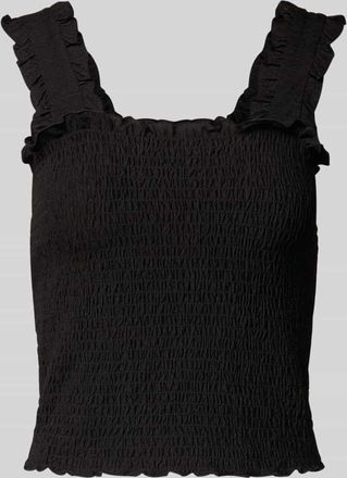 Pieces Slim Fit Tr&auml;gertop mit Smok Modell TAYLIN in Black, Gr&ouml;&szlig;e L