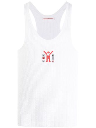 Walter Van Beirendonck Canotta Jock con stampa grafica - Bianco