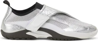 Lanvin Lnv1 Sneakers In Crinkled Metallic Leather in Black/silver at Nordstrom, Size 43