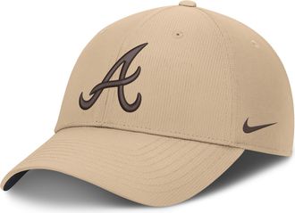 Nike Atlanta Braves Club Nike Mens Dri-FIT MLB Adjustable Hat in Brown | NB020GT5AW-YPH
