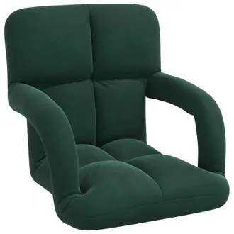 vidaXL Sill&oacute;n Ajustable Verde Oscuro Terciopelo Vidaxl