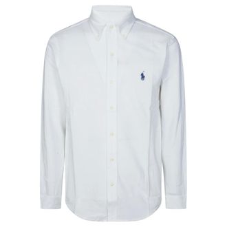 Polo Ralph Lauren Casual Shirts, male, White, Size: 2XL Camicia Jersey