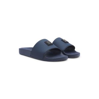 HUGO BOSS Italian-made slides with contrast-logo strap