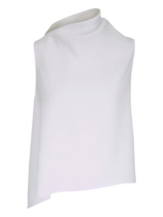 Vince Mouwloze top met asymmetrische hals - Wit