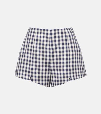 Poss&eacute; Sadie gingham linen shorts