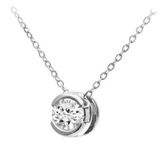 Diamant L'éternel 9kt witgouden rubset kwart karaat diamanten hanger en 18 inch ketting