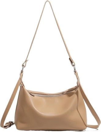 Generic Large Capacity Ladies Crossbody Bag Simple Shoulder Commuter Tote Retro Style Fashion Minimalist Design(APRICOT)