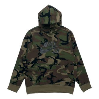 Nike SB Skateboard Fleece Hooded Pullover Mens Olive Green CN5354-222