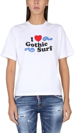 Dsquared2 Relaxed Fit T-Shirt With Bold Logo Print