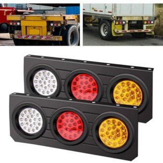 OEM Kit De 2 Luces Led Para Remolque Con Base De Soporte De Hierro - Luces Led Para Remolque Aptas Para Autocaravanas, Camiones, Caravanas Y Coches - Crez