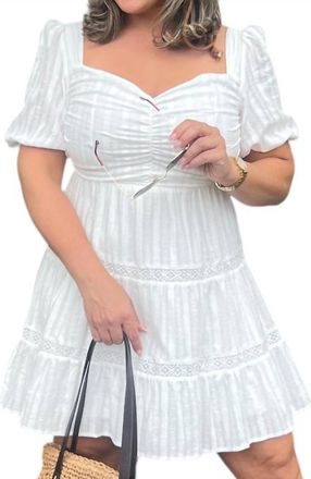 En Cr&egrave;me Womens Babydoll Dress In White