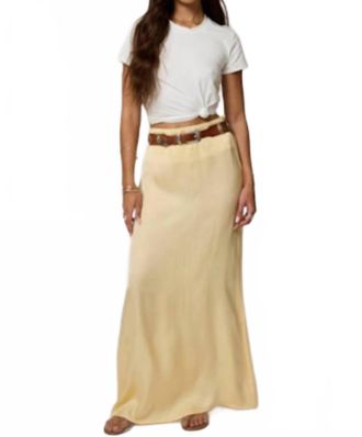Stillwater Silky Good Grace Skirt In Baby-Yellow