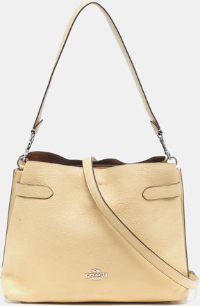 Coach Hanna Yellow Leather Shoulder Bag