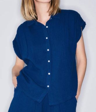 M&eacute;lissa Nepton Jayla Batik Cotton Shirt In Blue